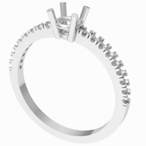 Anillo solitario montura SOLST2/2 en oro 18k, ct 0,20 - Imagen 7